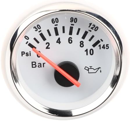 Jauge De Pression D'huile Numérique GlowShift - 10 Couleurs Rétroéclairage - 52mm - Capteur électronique 10-145 PSI