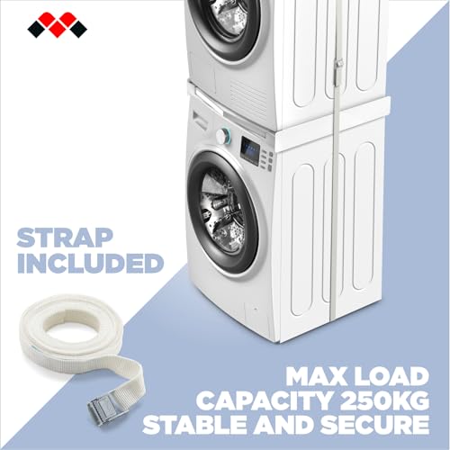 Meliconi Torre QUICK, Universal stacking kit for washing machine and drayer, pull out shelf, White, 250 kg, Made in Italy - Image 6