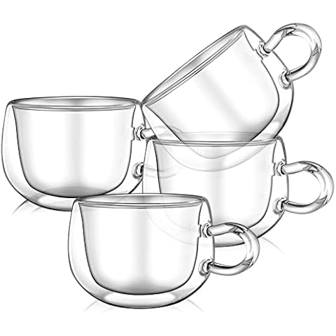 220ml Latte Macchiato Gläser Doppelwandig Set Cappuccino Tassen Doppelwandige Kaffeegläser Cover