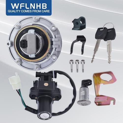 WFLNHB Ignition Switch Fuel Cap Seat Lock Key Set Replacement for Honda CBR600F4i CBR1000RR CBR1100XX CBR600RR CBR900RR CBR929RR CBR954RR VTR1000 by WFLNHB - Image 2