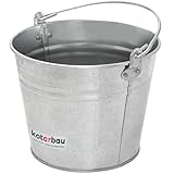 KOTARBAU - Secchio in Zinco 5L con Manico Secchio Acciaio Zincato per Acqua Giardino Lavor...