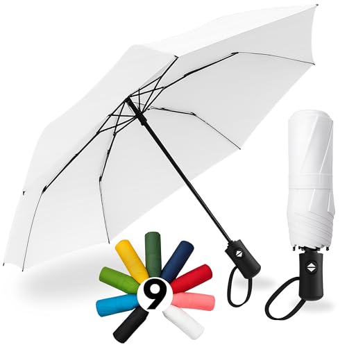drytogo - drytogo Parapluie Pliant I Ouverture/fermeture automatiques I Résistant au vent, imperméable, compact I Parapluie de voyage léger avec poignée antidérapante I Pour hommes et femmes I - -20%