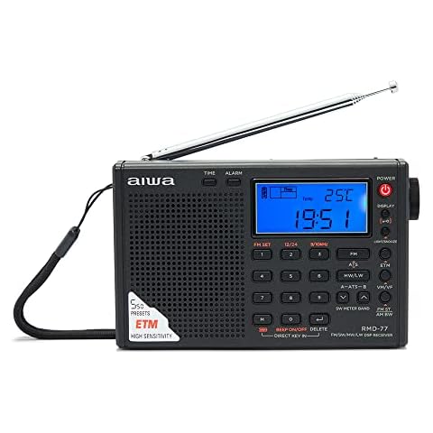 Aiwa RMD-77: Radio Multibanda con Auriculares y Funda de Transporte Cover