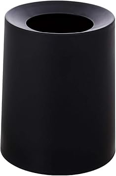 Kitchen Trash can Round Trash for Home Or Small Office Space 8L / 12L Plastic Trash Can Trash Can Color Black, Size M-12L