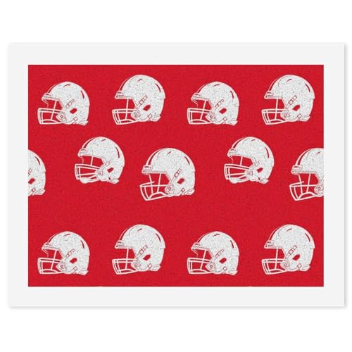 Football Helmet U.S.A. Funny Digital Oil Painting Horizontal DIY Printed