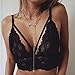 BABAOZHOUHE Sexy Wire Bra Top Seamless Bralette Transparent Cup Wireless Bras Floral Lace Bra Brassiere Lingerie Underwear XL Black