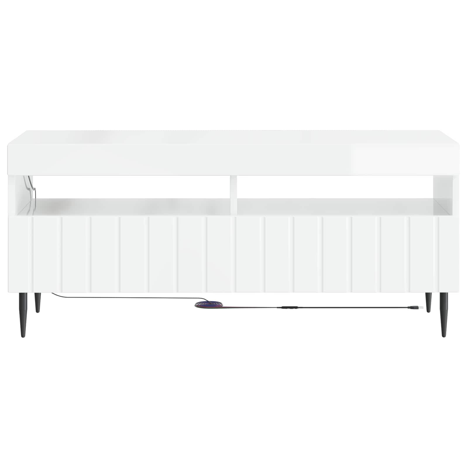 Mobile TV LED Bianco Lucido in Legno Ingegnerizzato
