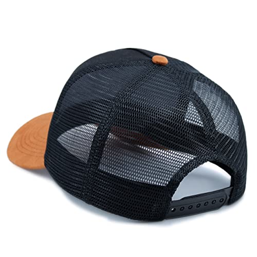 Boné Young Trucker Telinha Com Camurça Aba Curvada Masculino (Preto)