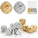 Produktbild 10 Stücke Metall Würfel Sets, Aluminium/Kupfer Würfel, Sechsseitige Würfel-Spiel-Würfel-Würfel, Standard D6 runder Winkel, 15mm (Gold, Silber)