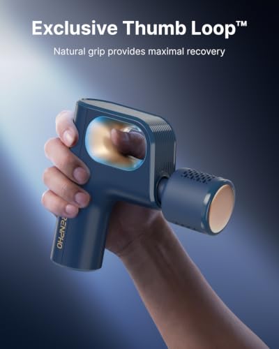 Image of RENPHO Active Mini Thermacool Massage Gun with Heat and Cold, Thumb Loop