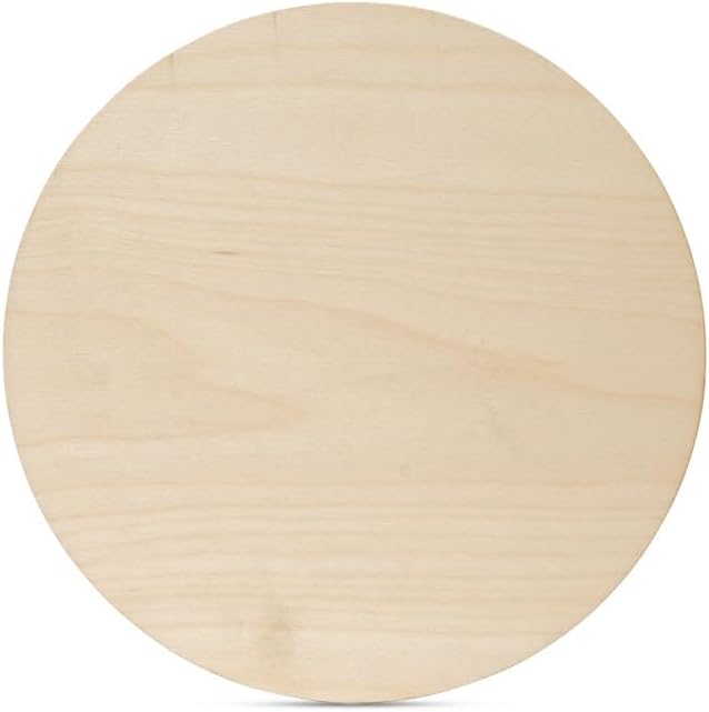 Wood Circles 11 inch, 1/8 Inch Thick, Birch Plywood Discs, Pack of 10 Unfinished Wood Circles for Crafts, Wood Rounds by Woodpeckers