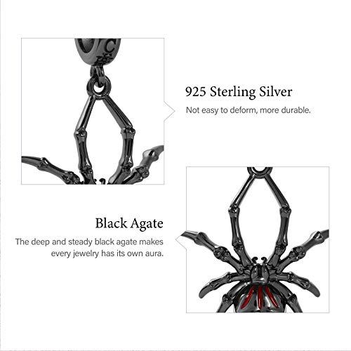 Image of GNOCE Skull Charm Bead Silver Pendant Dangle Charms fit Bracelet /Necklace Jewelry Gift for Women Men