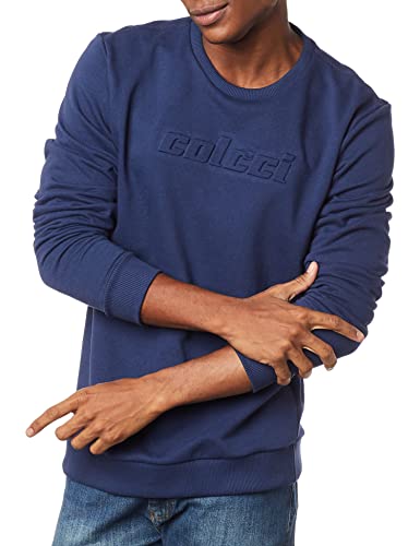 Blusa de moletom Logo Alto Relevo Masculino Colcci Azul Darkness P