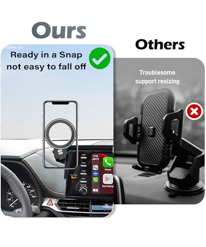 Image of Car Phone Holder for Toyota Sienna 2021 2022 2023 2024 Accessories Apply to 9 Inch Touch Screen Fixed Clip MagSafe Cell Phone Mount Hands-Free 360 Rotation