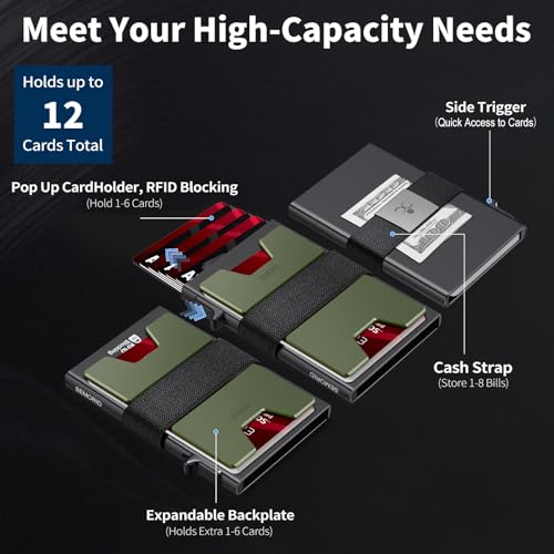 Slim-Wallet-for-Men-RFID-Blocking-Mens-Wallets-Minimalist-Pop-Up-Mens-Credit-Card-Holder-Sturdy-Metal-Card-Case-with-Cash-Strap-12-Cards-Capacity