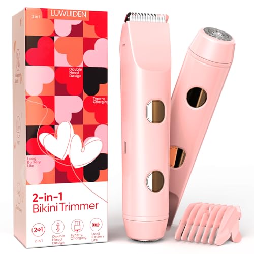 Waterproof Electric Bikini Trimmer for Women Pink