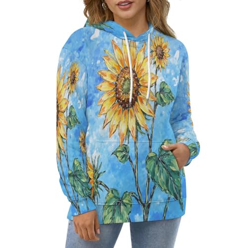 Pull Fleurs Peintes l'Huile Résistant et Confortable pour l'Automne - 2