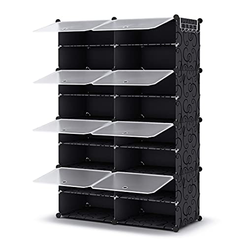 Homidec Shoe Rack, 8 Tier Shoe Storage Cabinet 32 Pair Plastic Shoe Shelves Organizer For Closet Hallway Bedroom Entryway thumb #7