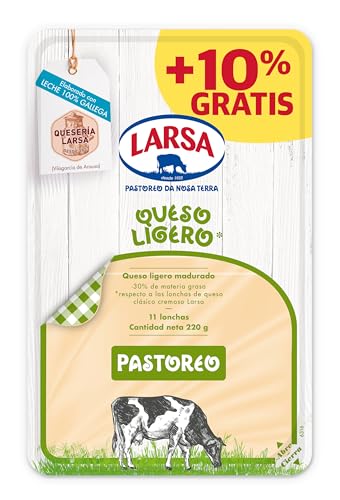 Larsa Queso Ligero en Lonchas, Envase 200g