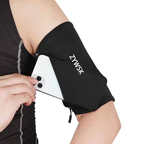 Zywsk Cell Phone Arm Bands, Phone Holder For Running, Iphone Wrist Strap, Wrist Wallet For Men And Women, Phone Armbands For Running, Running Armbands For Cellphone For Travel, Outdoor(L, Black) #TOP2