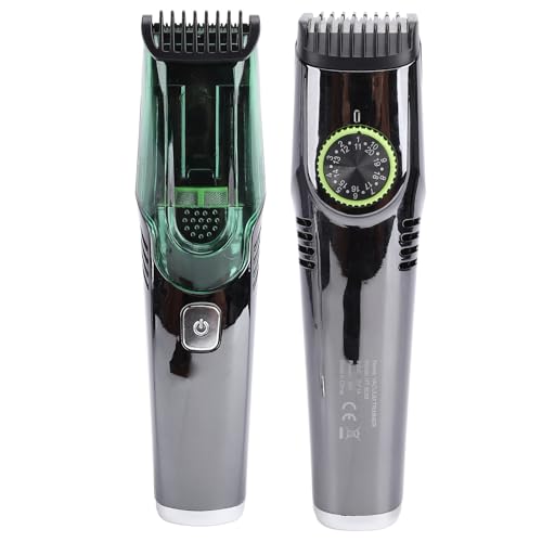 Schnurloses Vakuum-Clipper, Geräuschloser Starkes Power LED-Display 1400mAh Haarschneider für Männer, mit Integriertem Vakuum, Ideal für Schnurrbart