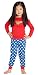 INTIMO Girls' Wonder Woman Glitter Logo Pajama Set (4T)