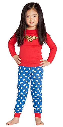 Intimo Girls Wonder Woman Glitter Logo Infant Pajama Set (18M)