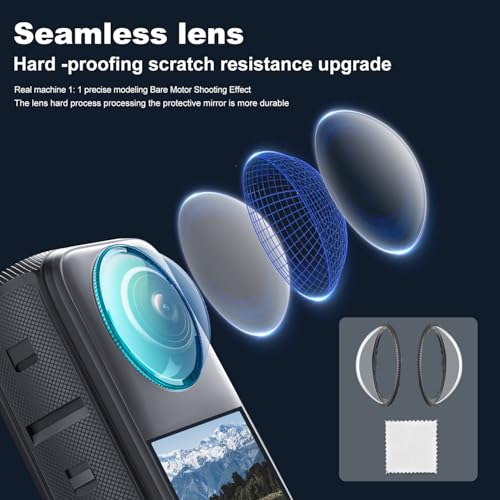 Image of Camera protective accessories kit including Insta 360 X4 Lens guards silicone protective case /screen protector /camera bag (with buckle) /Lens guards on front back