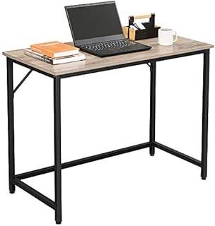 VASAGLE LWD038B56 Małe biurko komputerowe, stacja robocza, do domowego biura, gabinetu, sypialni, 50 x 80 x 76 cm, industrialny styl, metalowa rama, czarny