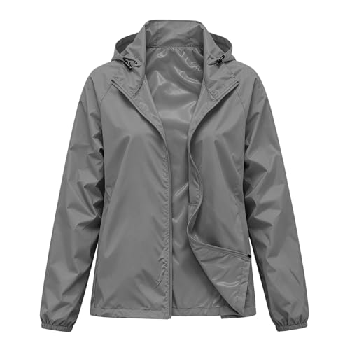 Chaqueta de lluvia para mujer con manga larga para protegerse del viento 6