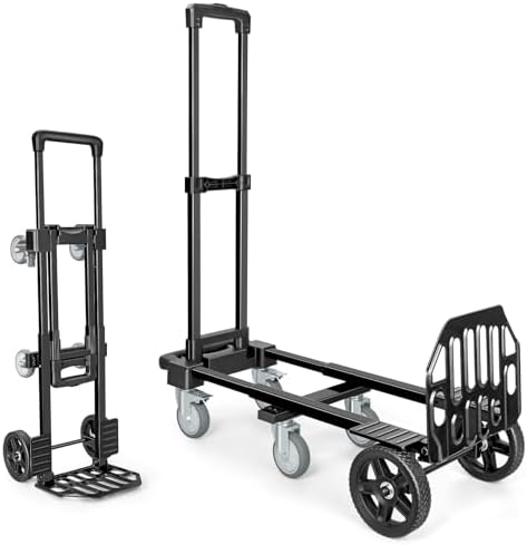 KEDSUM 3-in-1 Convertible Dolly Cart with Wheels, 600LBS Heavy Du...