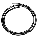 sourcing map PU-Getriebe-Rundriemen, 8 mm Durchmesser, 1 m Länge, Hochleistungs-Polyurethan-Riemen für Antriebsübertragung (glatte Oberfläche, schwarz)