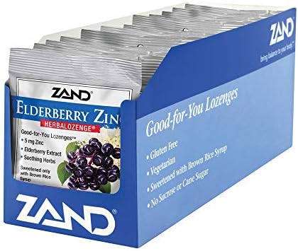 Zand Immunity Elderberry Zinc Throat Drops | Soothing Immune Support | No Cane Sugar, Corn Syrup | 3 Bags, 45 Lozenges