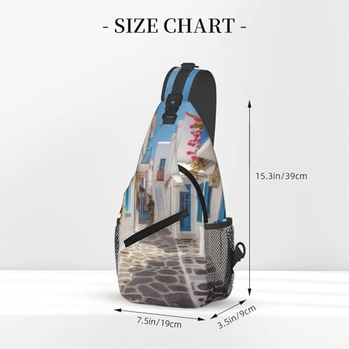 Bolso cruzado diagonal Greece Street para hombre y mujer miniatura 3
