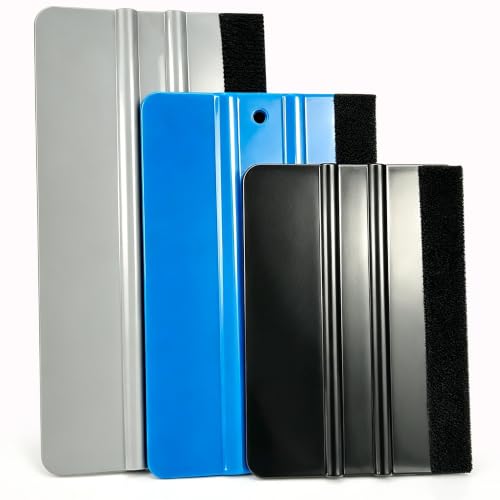 3 Piece Felt Edge Squeegee, 4inch - 5inch - 6inch Vinyl Wrap...