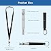 HRXMS Dog Whistle, ﻿2 Pack Adjustable Frequency Silent Training Ultrasonic Dog Whistle to Stop Barking and Recall Training with Lanyard (Black and White)
