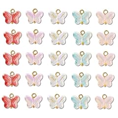 Butterfly Glass Charms_100Pcs