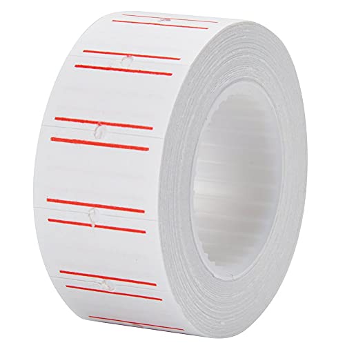 Alitamei 10 Rollen 21mm*12mm Preisauszeichner Etiketten, passend für Mx-5500 Etikettiermaschine weiße Preisschildaufkleber 1 Rollen à 600, insgesamt 6000 Etiketten)