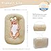 Lucakuins Baby Lounger 0-18 Months, Baby Lounger for Newborn, Soft Organic Cotton Breathable Lounger for Infants (Apricot Baby Lounger)
