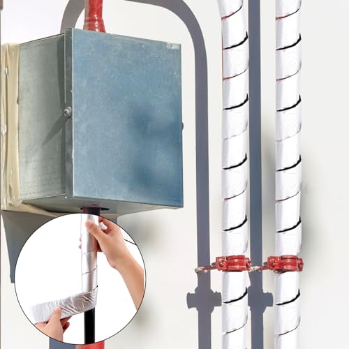 10m Rohrisolierband, 5cm Breit Winter-Wasserrohr-Isolierfolie Selbstklebender Hitze und Kälteschutz Aluminiumband für den Außenbereich