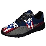 Men's Women's Puerto Rico Sneakers Fashion Casual Slip on Walking Shoes Lightweight Breathable Puerto Rican Running Sneaker Black Size 4.5