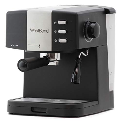 West Bend 55100 Machine 15 Bar Pressure Pump Espresso Coffee Latte And Cappuccino Maker With Dual Heating System, Black #TOP1