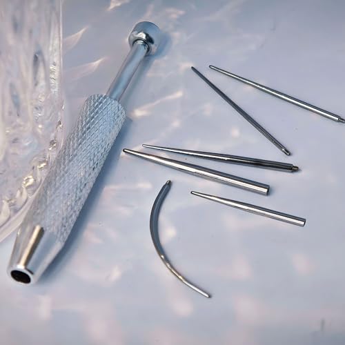 Piercing Ball Grabber Tool and Piercing Taper 16G 18G 14G for Flat Back Threader Earring Insertion, Stainless Steel Piercing Tool Kit3