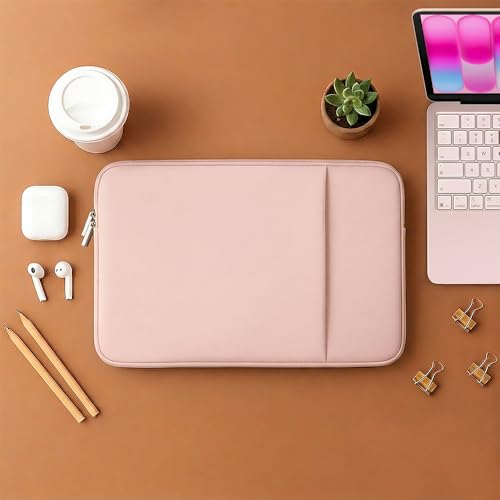 Housse pour ordinateur portable MacBook Neo 13" A3404 2026 A18 Pro avec 2 poches et accessoires (rose pâle) – vue 7