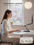 Lamicall Adjustable Laptop Stand for Desk - [360° Rotatable] Foldable Ergonomic Computer Stand, Aluminum Laptop Riser for Office Home fits MacBook Air Pro, Dell XPS, HP, Tablets (10-17.3''), Mom Gift