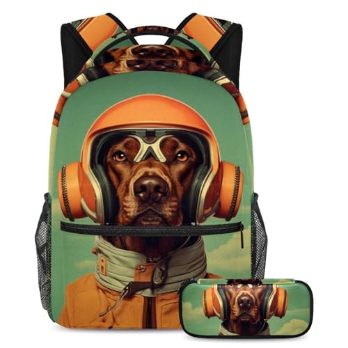 Sac à dos motif chien cool avec lunettes 98 ensemble scolaire grand format
