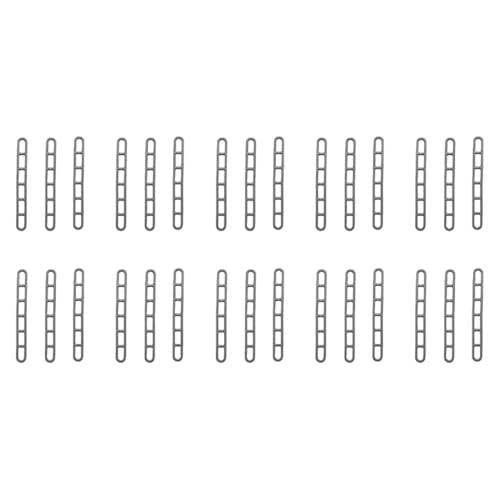 Namvo 30 Pcs Caravan Awning Ladders,Extra Strong High Storm/High Wind Awning Tension Straps,Rubber Flexible Strong,6-Hole Wind Rope Buckle,Grey