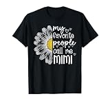 My Favorite People Call Me Mimi Daisy Flower Mother's Day T-Shirt
