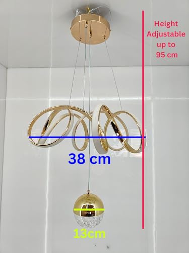 Image of swanart Fiberglass Vortex Contemporary Chic Profile Pendant Light - LED Hanging Fixture Ideal for Residential and Professional Spaces