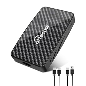 OTTOCAST Draadloze Adapter met IPTV Netflix-YouTube CarPlay Android Auto, Draadloze dongle adapter voor voertuigen met bedrade CarPlay na 2016 (Play2Video Pro)